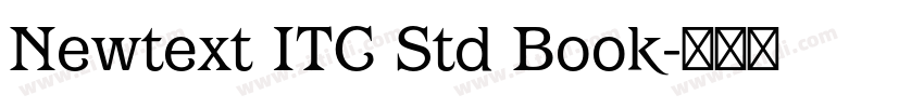 Newtext ITC Std Book字体转换
